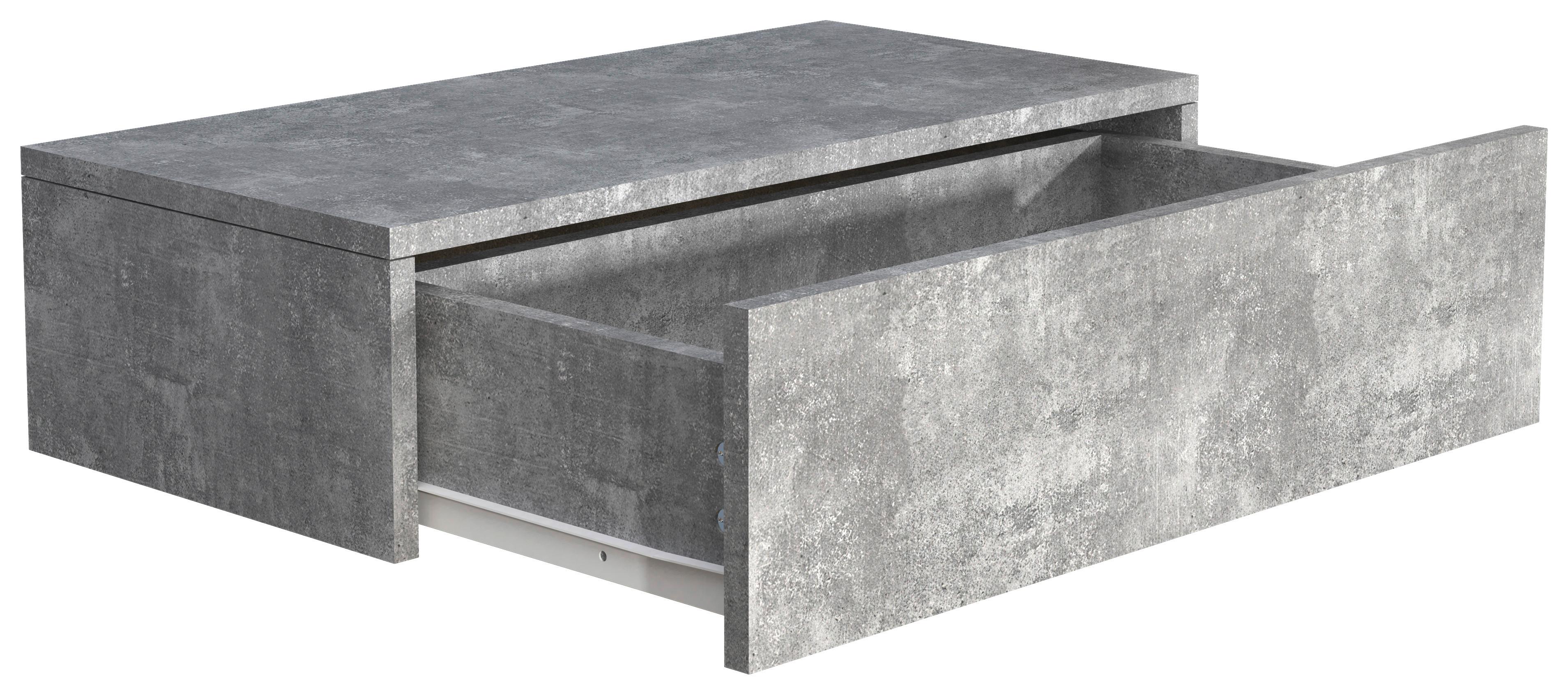 Nachtkästchen Usal M B: 60 Cm Grau - Grau, MODERN, Holzwerkstoff (60/15/30cm) - MID.YOU