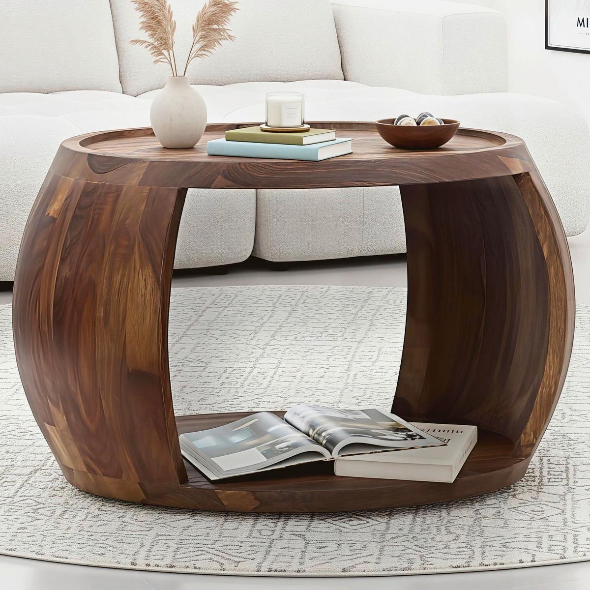 COUCHTISCH Braun L: 60cm - Braun, Design, Holz (60/50/40cm) - MID.YOU