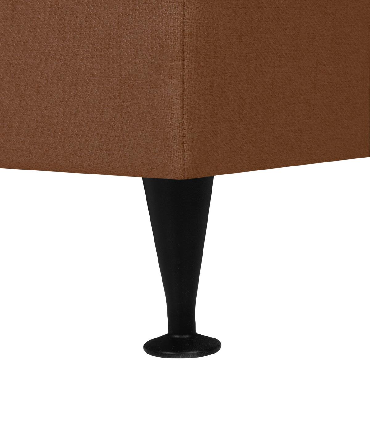 Boxspringbett Wels Terracotta 140x200 cm inkl. Topper - Terracotta/Schwarz, MODERN, Textil (140/200cm) - MID.YOU
