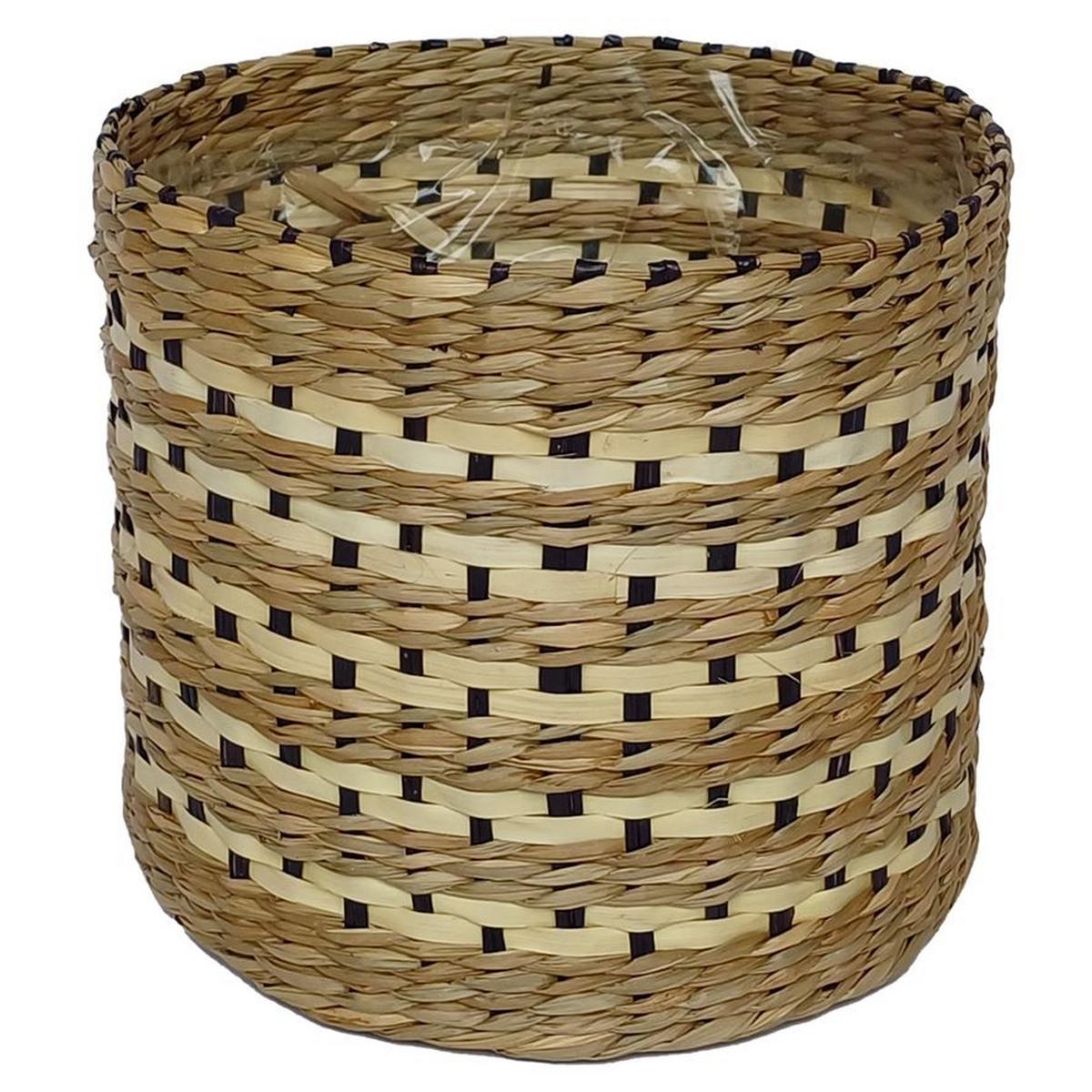 Übertopf Ryal - Naturfarben, KONVENTIONELL, Naturmaterialien/Kunststoff (17/15cm) - Ondega