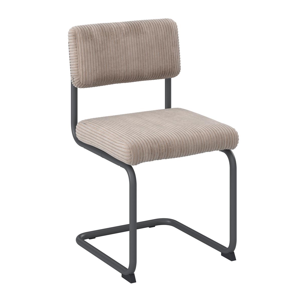 HOUPACÍ ŽIDLE ALFREDO - černá/světle šedá, Moderní, kov/dřevo (47/86/56cm) - Bessagi Home