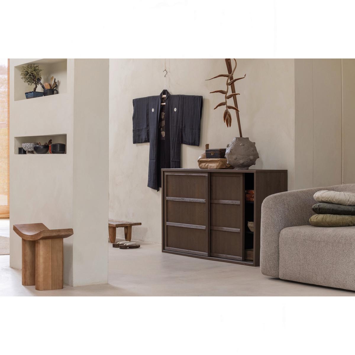 Hocker Japan Naturfarben B: 50 cm - Naturfarben, Design, Holz (50/45/25cm) - Livetastic