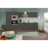 Küchenzeile ohne Geräte B: 330 cm Grau/Eiche Dekor - Eichefarben/Grau, Basics, Holzwerkstoff (330cm) - Respekta
