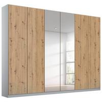 Drehtürenschrank Mit Spiegel 271 cm Alabama Extra Hellgrau - Silberfarben/Hellgrau, MODERN, Holzwerkstoff (271/229/54cm)