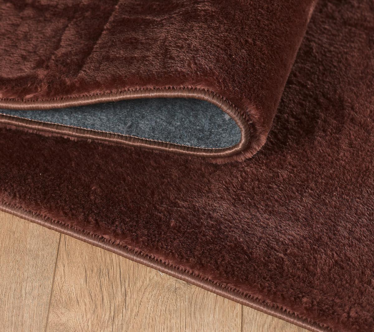 Hochflorteppich Catwalk - Braun, Basics, Textil (120/120cm) - Novel