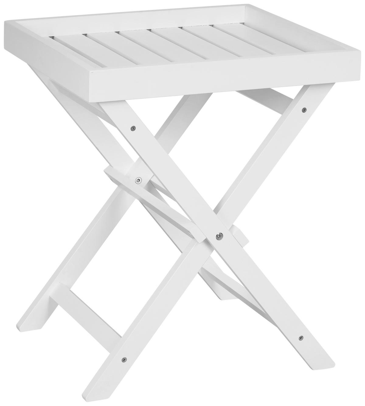 Beistelltisch Felix 2 - Weiß, MODERN, Naturmaterialien (46/55/40cm)