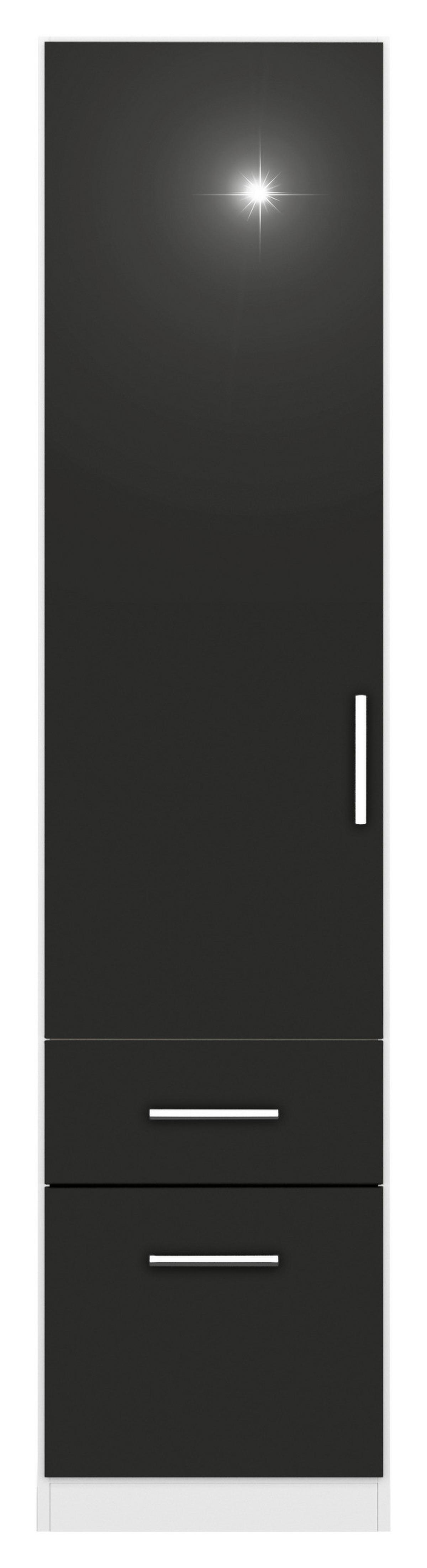 Drehtürenschrank 47 cm Berlin Weiß/Grau - Weiß/Grau, MODERN, Holzwerkstoff (47/197/54cm) - Rauch Möbel