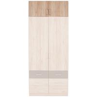 NÁSTAVEC NA SKŘÍŇ AALEN-EXTRA - barvy dubu/barvy hliníku, Konvenční, kompozitní dřevo/plast (91/39/54cm)