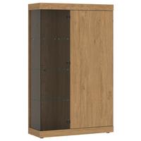 Vitrine Aretta Eichefarben B: 100 Cm - Eichefarben, MODERN, Glas/Holzwerkstoff (100/166,6/41,8cm)