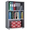 Aktenregal Lona XL Grau B: 70 cm - Schwarz/Grau, Basics, Holzwerkstoff (70/105/37cm) - MID.YOU