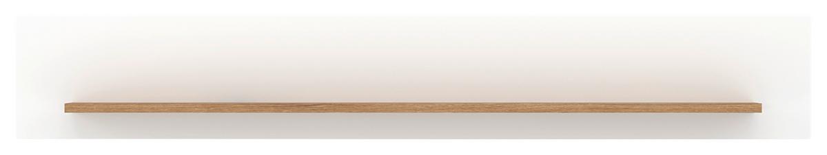 Wandboard Oreta B: 141 Cm Weiß Hochglanz/eichefarben - Eichefarben/Weiß, MODERN, Holzwerkstoff (141/22/19cm)