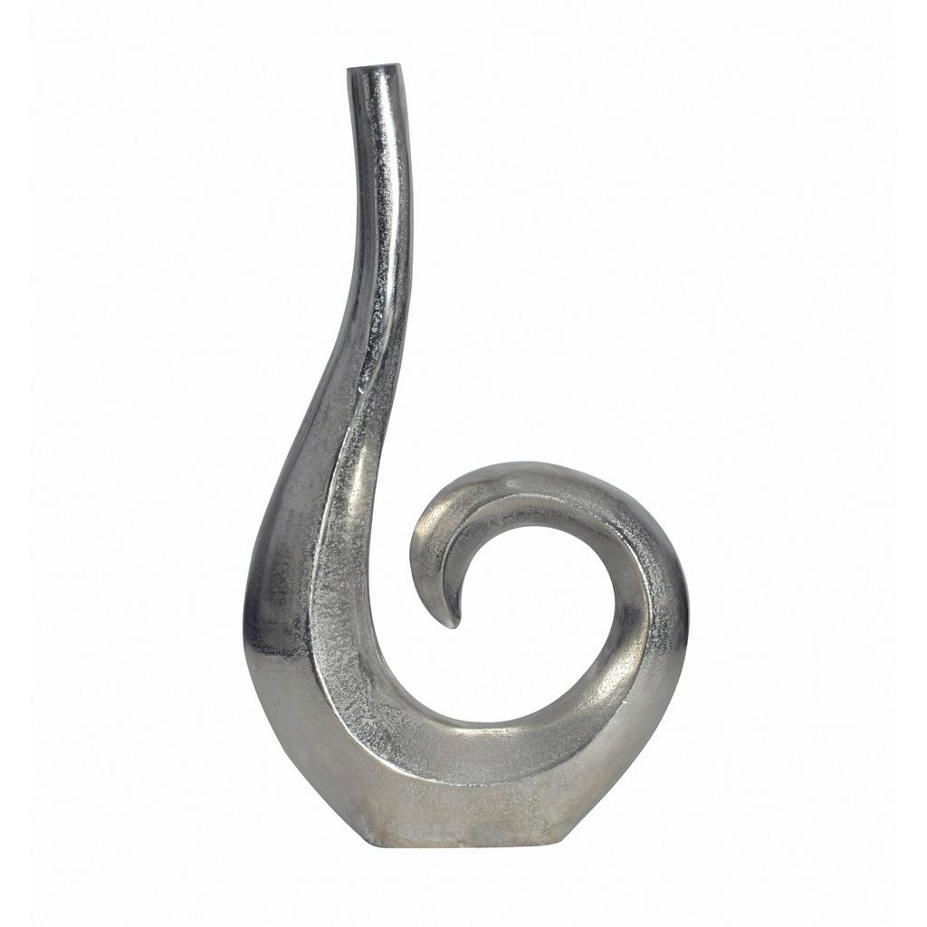 DEKOVASE Spirale Silberfarben B: 26 cm