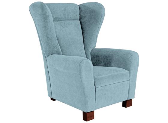 Kreslo Ušiak Chandler - svetlomodrá, Moderný, kov/drevo (95/109/97cm) - Ombra Kreslo Ušiak Chandler - svetlomodrá, Moderný, kov/drevo (95/109/97cm) - Ombra