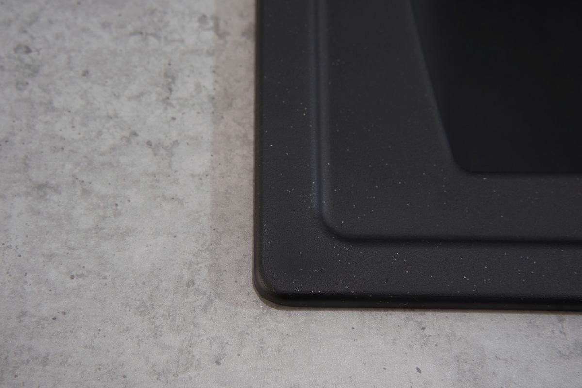 Spüle Respekta Boston Kunststein Bxt: 100x50 cm - Schwarz, Trend, Glas/Kunststoff (100/20/50cm) - Respekta