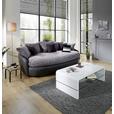 Big Sofa Aruba mit Kissen B: 238 cm Grau/Schwarz Lederlook - Schwarz/Grau, LIFESTYLE, Textil (238/80/140cm) - Luca Bessoni