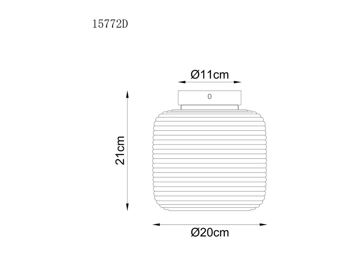 Deckenleuchte Kladora Weiß Nickelfarben D: 20 cm - Weiß/Nickelfarben, KONVENTIONELL, Glas/Metall (20/21cm) - Globo