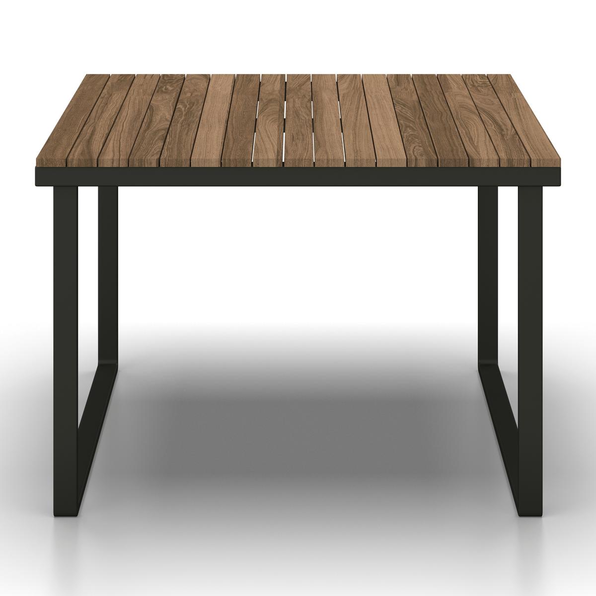 JÍDELNÍ TERASOVÁ SOUPRAVA VIOLA - černá/světle šedá, Moderní, kov/dřevo (228/75/75cm) - Bessagi Garden