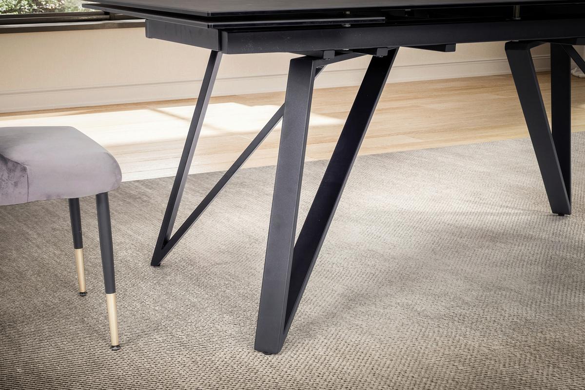 Esstisch Schwarz L: 180 Cm - Schwarz, Design, Keramik/Metall (180/95/76cm) - MID.YOU