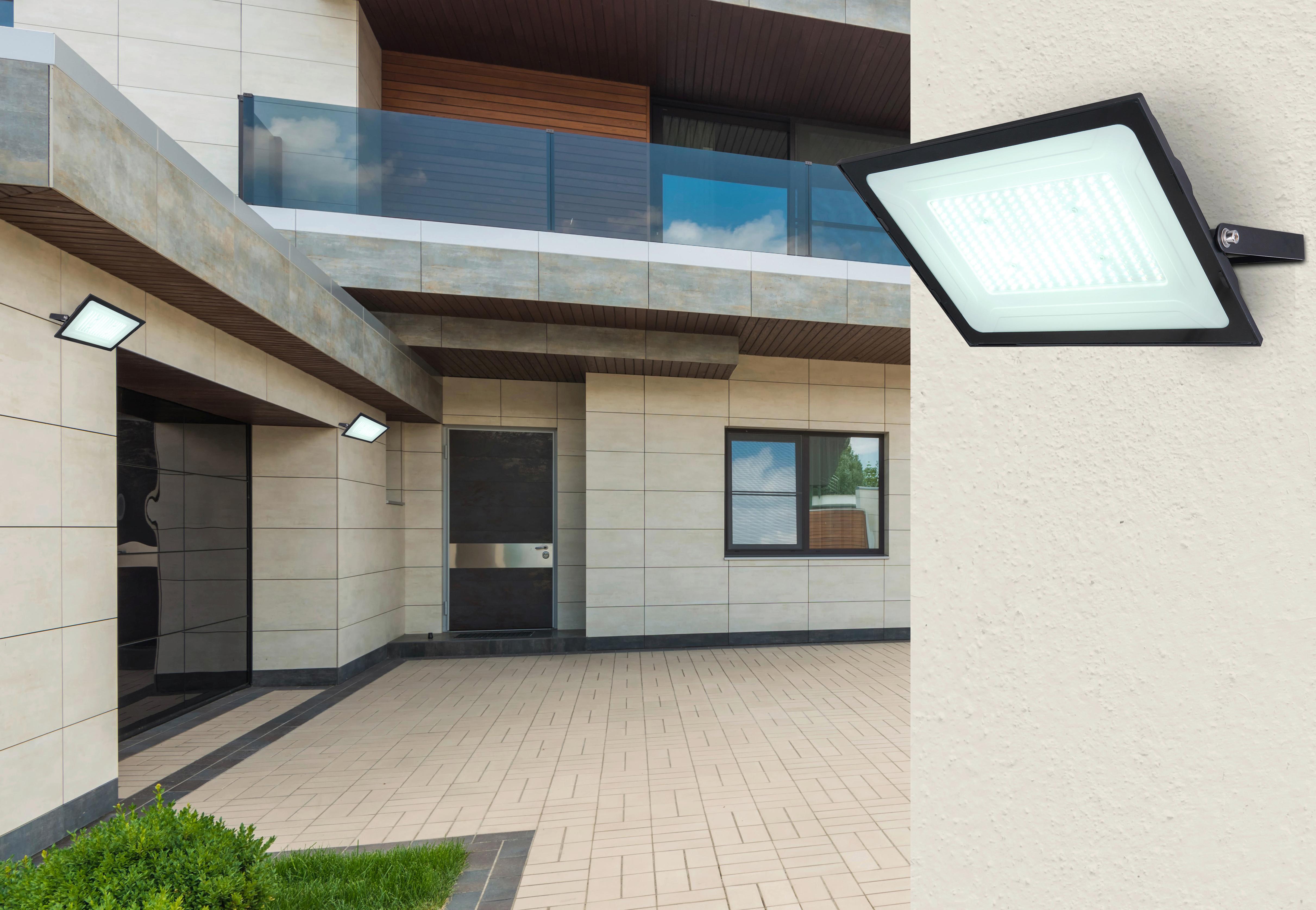 Außenwandleuchte 34249-200b - Klar/Schwarz, Basics, Glas/Metall (35/18/26cm) - Globo