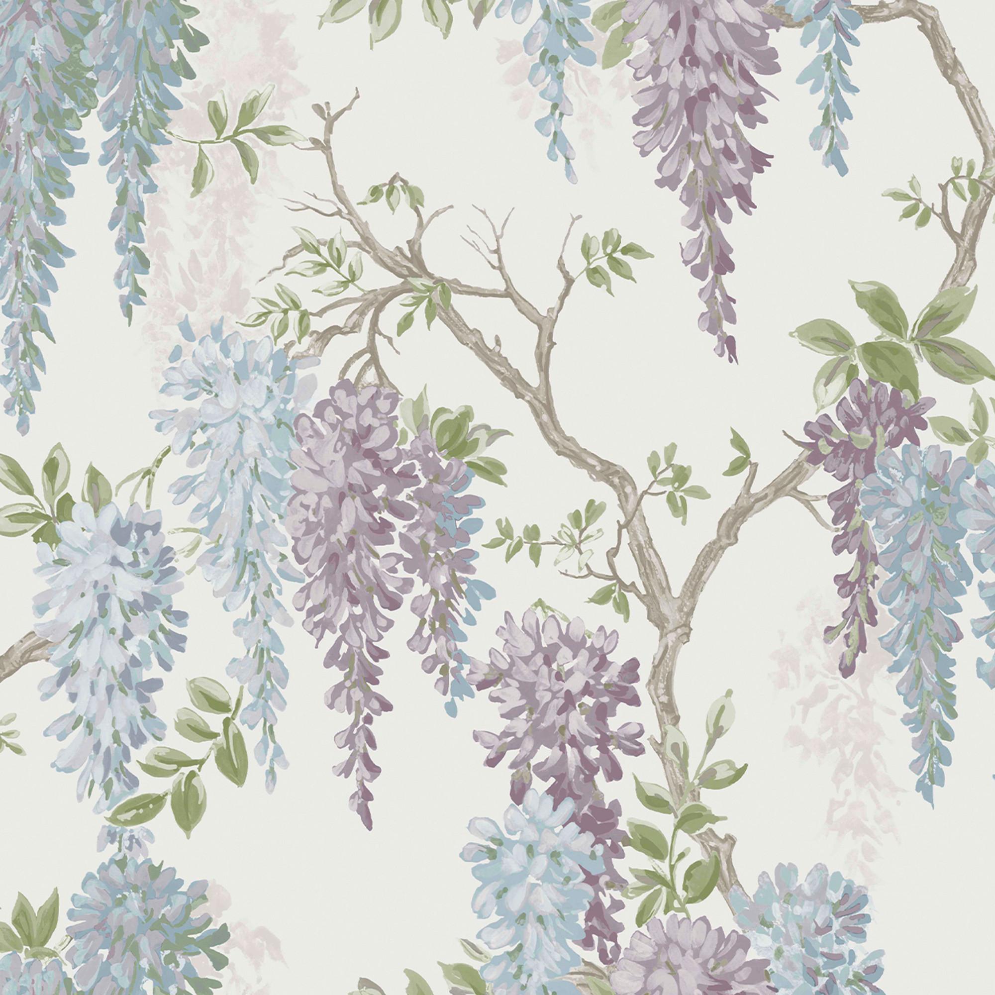 Vliestapete Wisteria Garden - Multicolor, Basics, Papier/Kunststoff (52/1000cm)