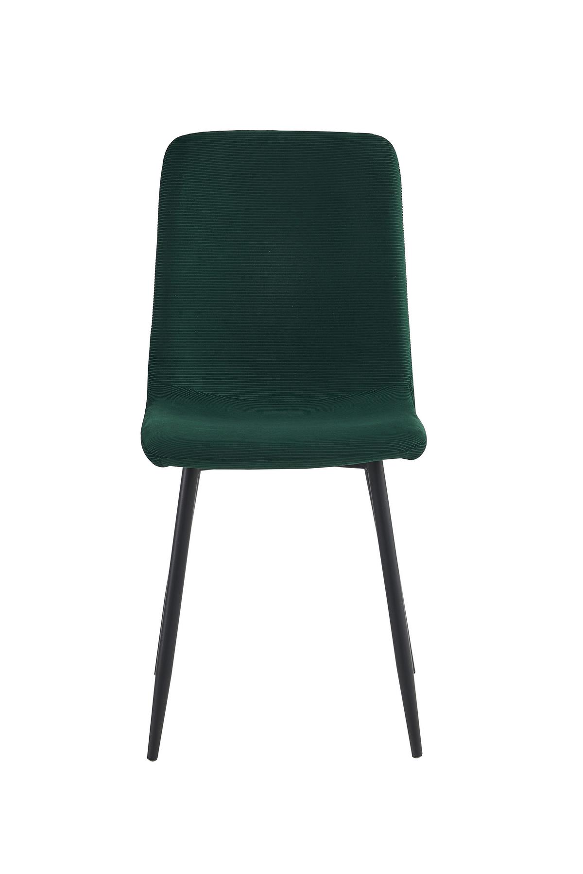STUHL-SET LEIPZIG S 4ER-SET - Dunkelgrün/Schwarz, MODERN, Textil/Metall (44/92/54cm) - P & B