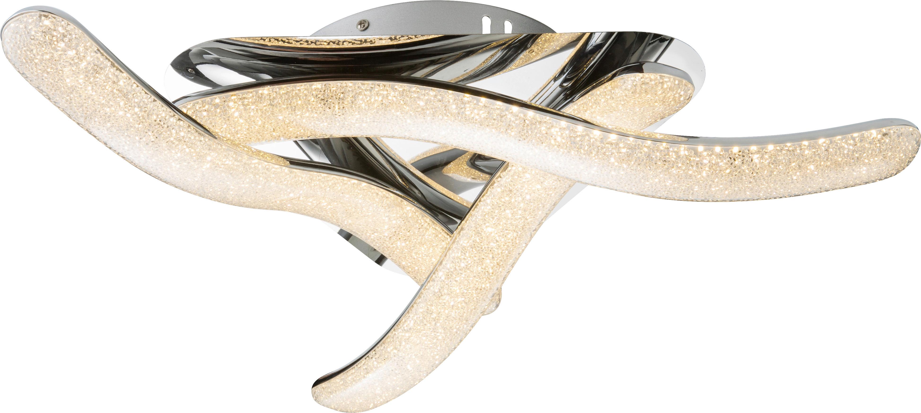 Led-deckenleuchte Dephlin Ø 54 Cm In Kristall-Optik - MODERN, Kunststoff/Metall (54/13cm) - Luca Bessoni