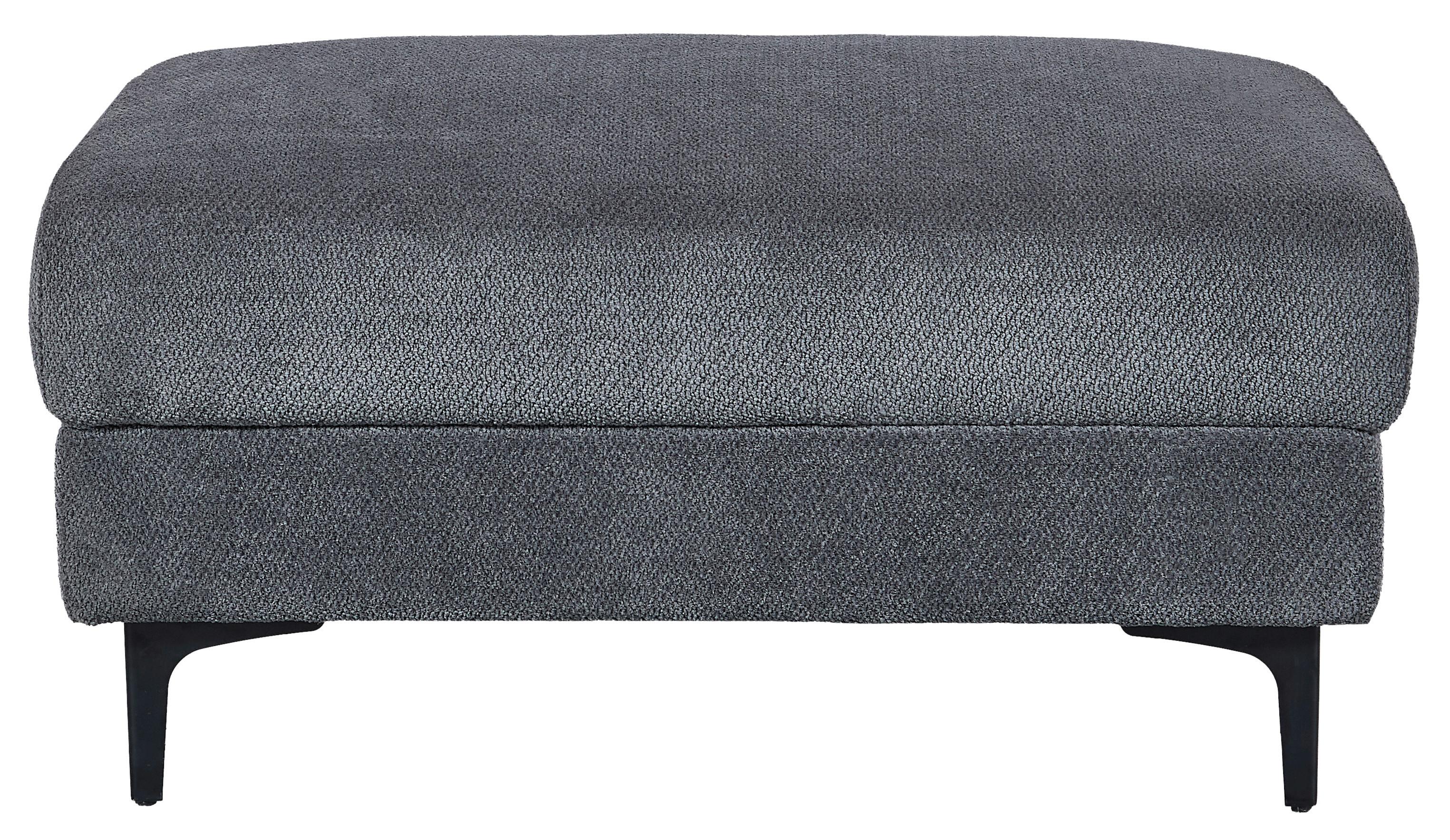 Hocker Atlanta dunkelgrau, B: 60cm - Dunkelgrau/Schwarz, Trend, Holz/Textil (60/44/88cm)