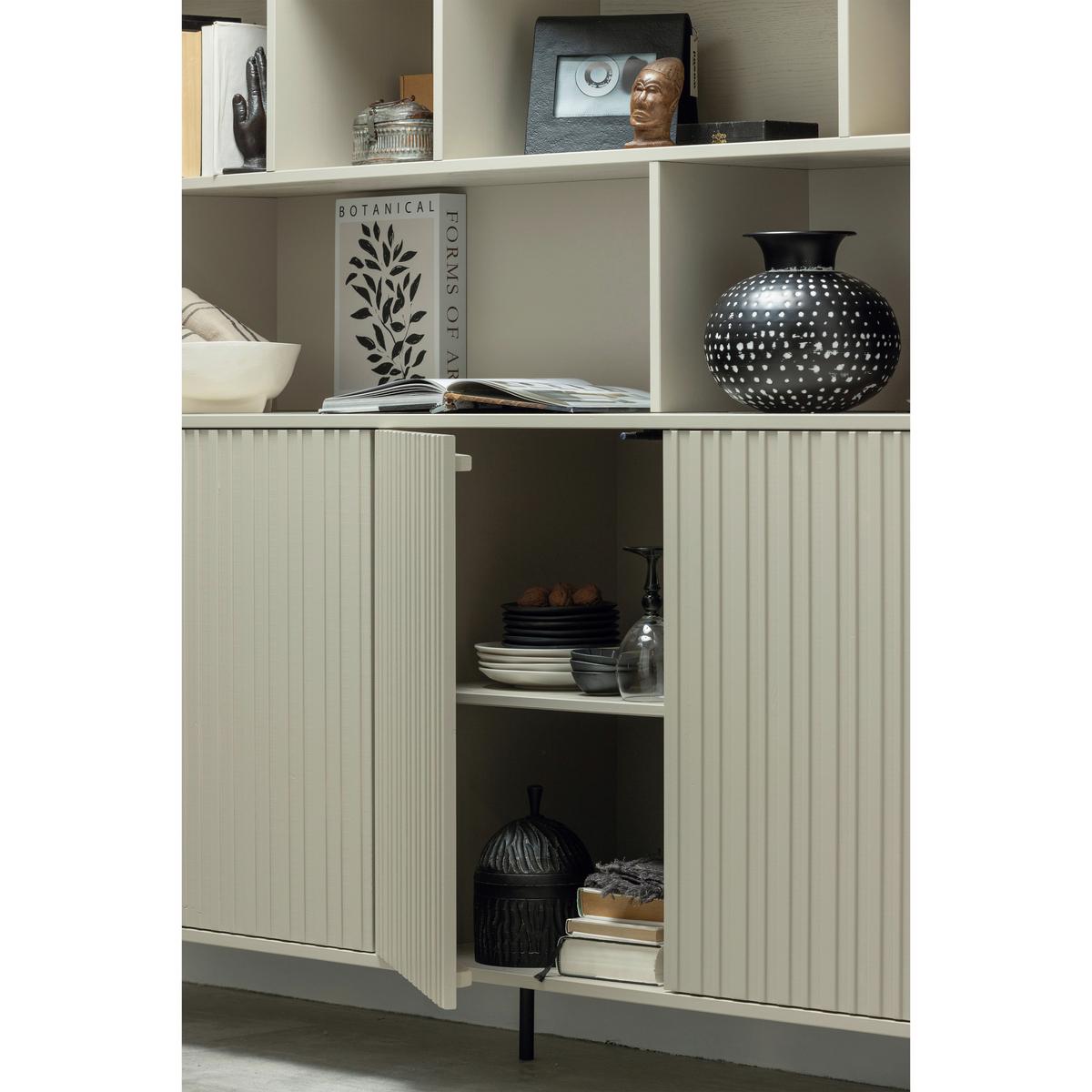 Sideboard Gravure Grau B: 200 Cm - Schwarz/Grau, Design, Holz (200/85/44cm) - Livetastic