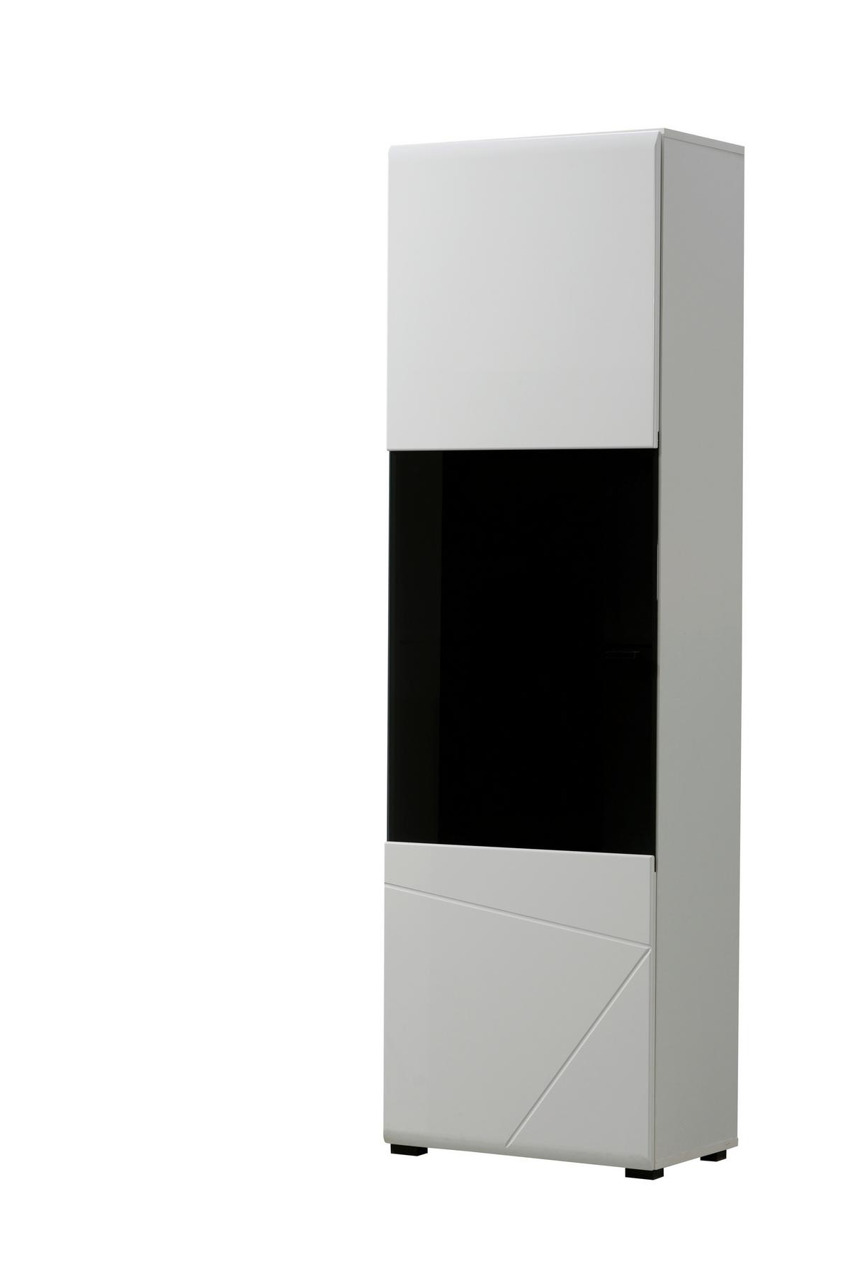Vitrin Trentino - fehér, Modern, faalapú anyag/Üveg (58/190/35cm)