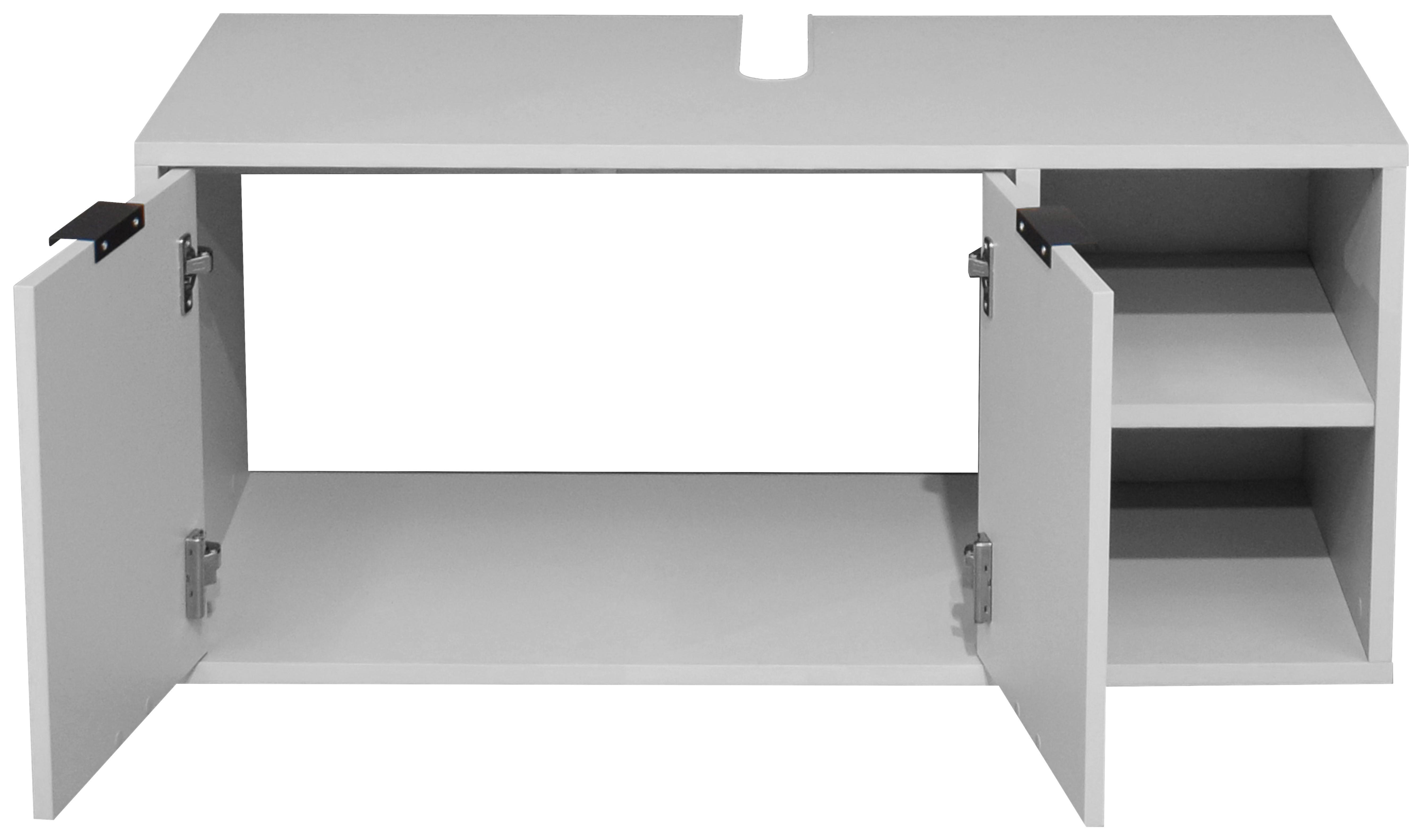 Waschbeckenunterschrank Bonnie Grau, B: 100 cm - Grau, MODERN, Holzwerkstoff (100/45/45cm) - Livetastic