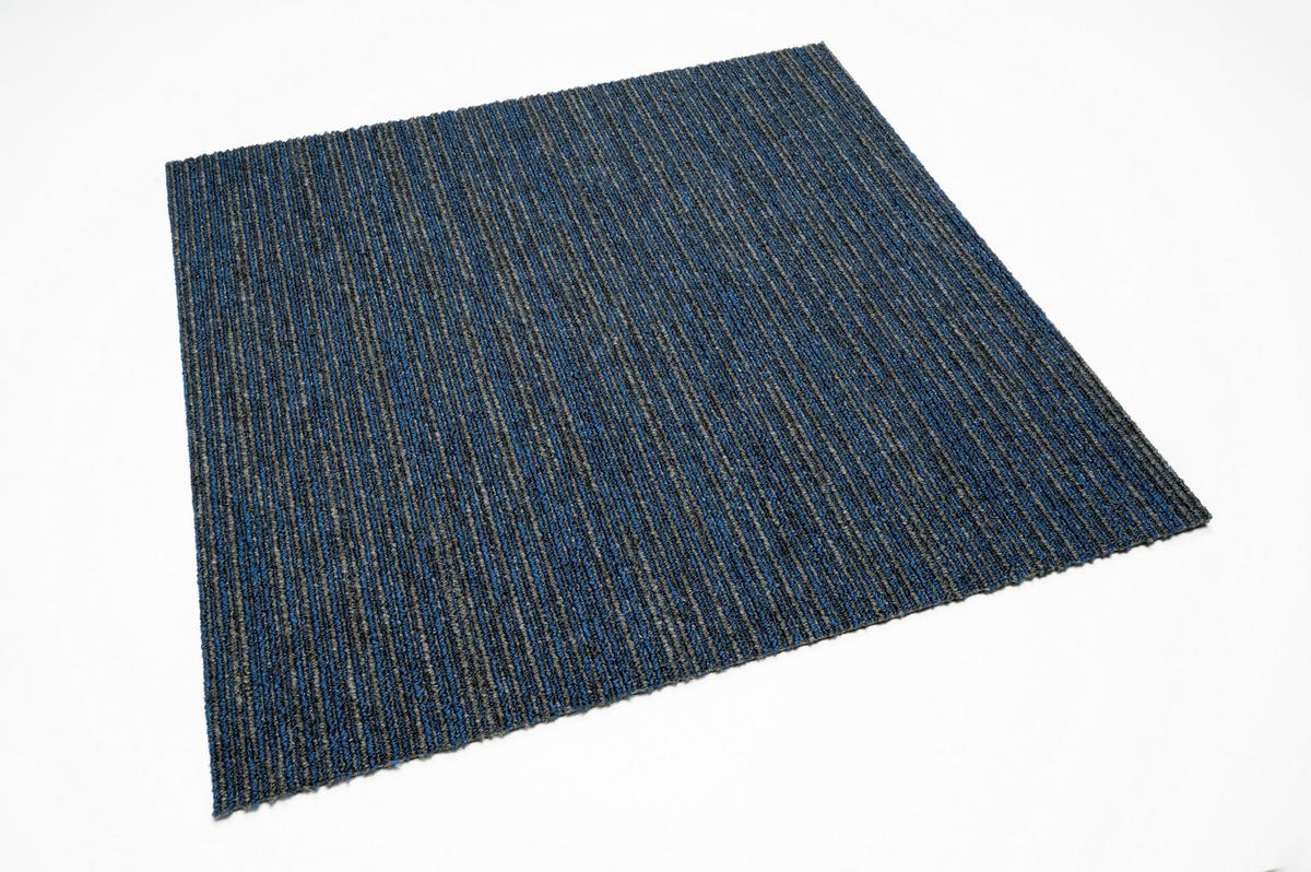 Teppichfliese Blau/Grau Ambition 50x50 cm Florhöhe 3mm - Blau/Grau, Basics, Textil (50/50cm)