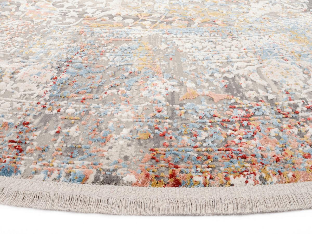 Webteppich Avignon Multicolor Rund Ø 160 cm - Multicolor, Design, Textil (160cm) - Dieter Knoll