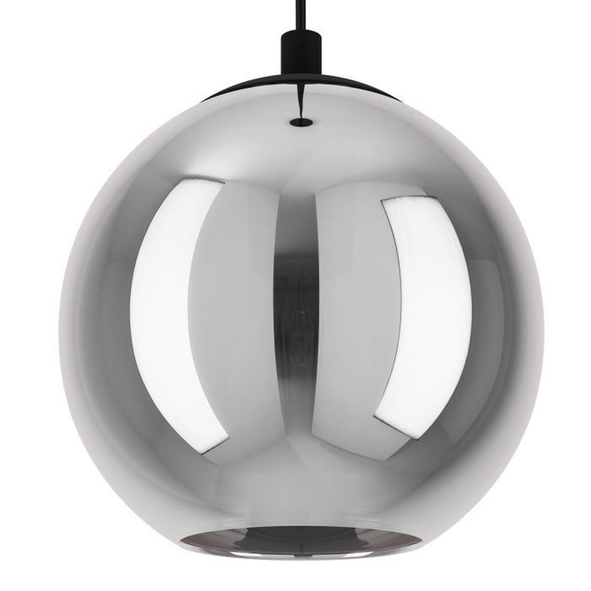 Hängeleuchte 98653 Ariscani - Schwarz, Trend, Glas/Metall (42,5/110cm) - Eglo