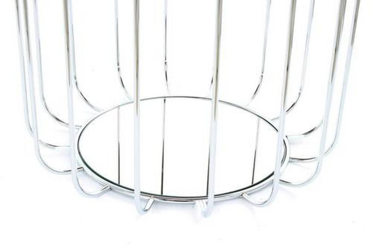 Beistelltisch/Pouf 2 in 1 Comfortable Silber/Dunkelgrün - Dunkelgrün/Silberfarben, Basics, Glas/Holzwerkstoff (50/50/45cm) - Kayoom