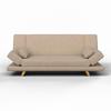 Rozkládací pohovka FUNKY, jílová barva - přírodní barvy/jílová barva, Moderní, dřevo/textil (183/73/79cm) - Bessagi Home