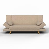 Rozkládací pohovka FUNKY, jílová barva - přírodní barvy/jílová barva, Moderní, dřevo/textil (183/73/79cm) - Bessagi Home
