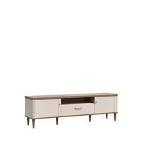 TV STOLÍK LACETTI - piesková/farba duba, Modern, kov/kompozitné drevo (179,8/53,3/41,3cm)