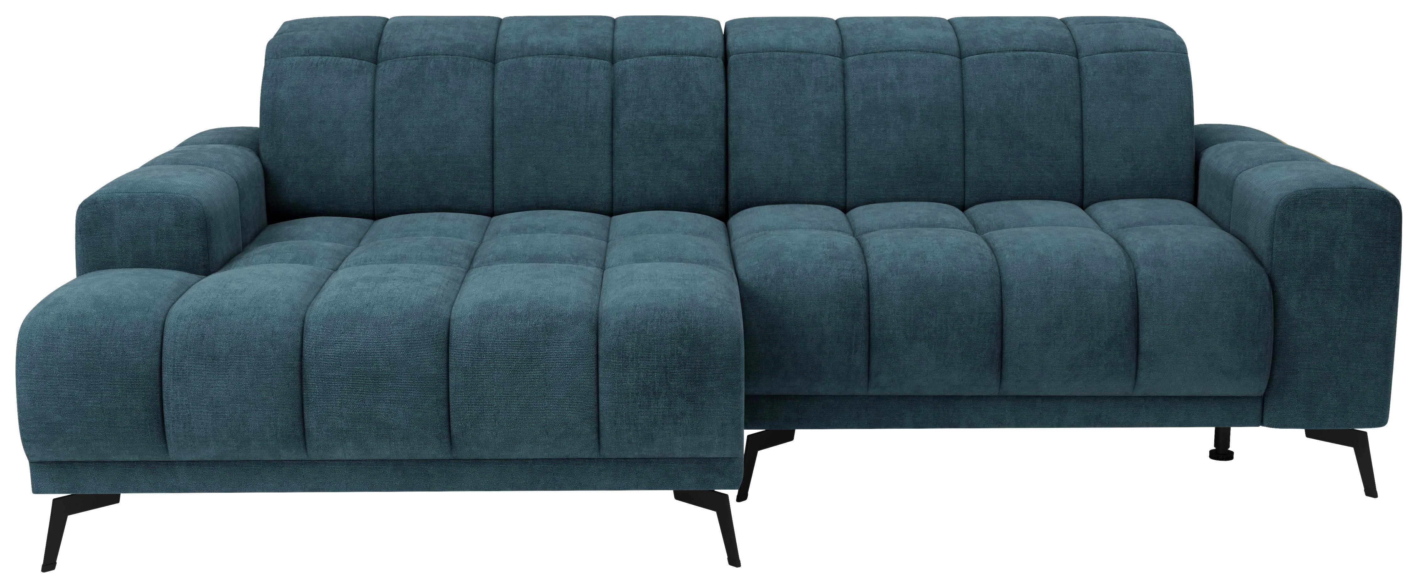 Rohová sedačka LAYA, levá, petrolejová tkanina MEMPHIS - petrolej, Moderní, textil (155/250cm) - Premium Living