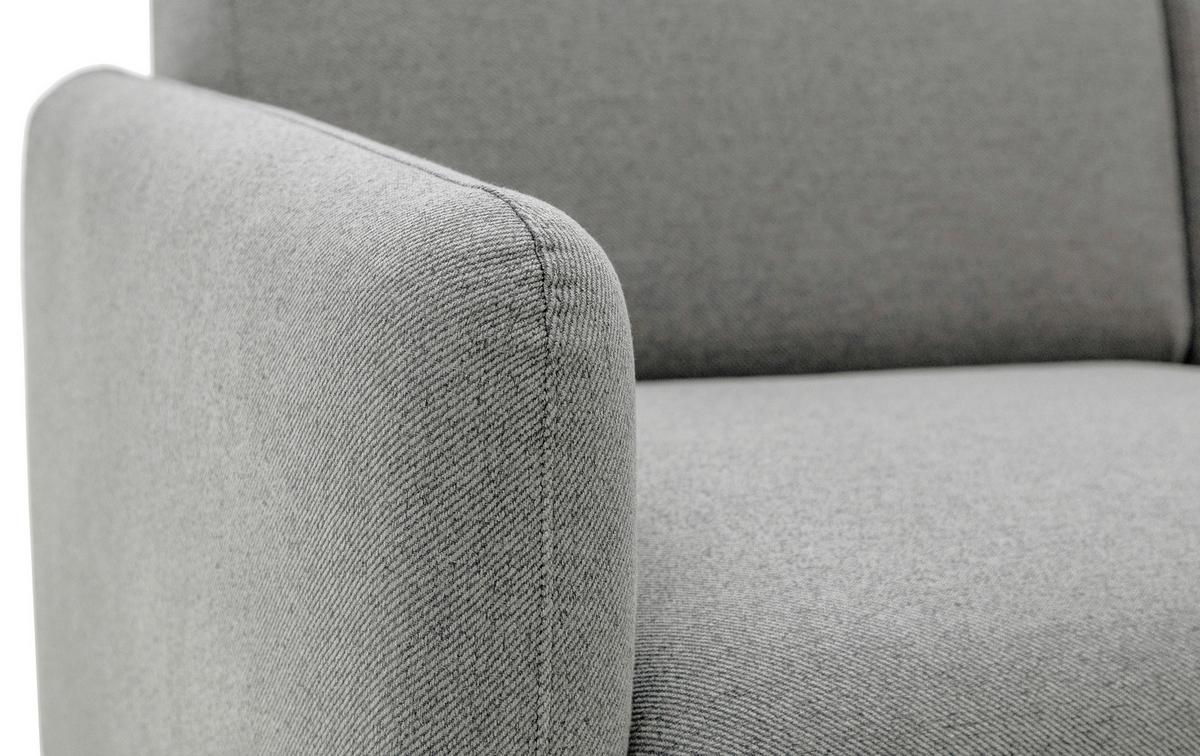 3-Sitzer-Sofa Ridley - Schwarz/Grau, Basics, Textil (173/76/84cm) - MID.YOU