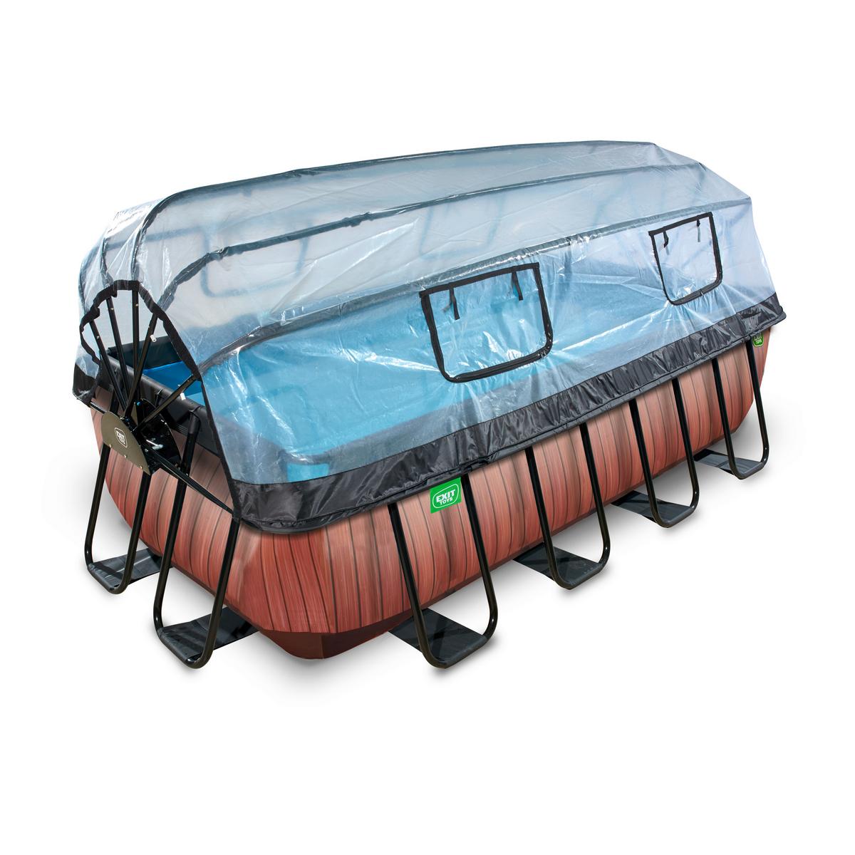 Pool-set Exit Wood Pool - Braun, KONVENTIONELL, Kunststoff (400/200/100cm) - EXIT Toys