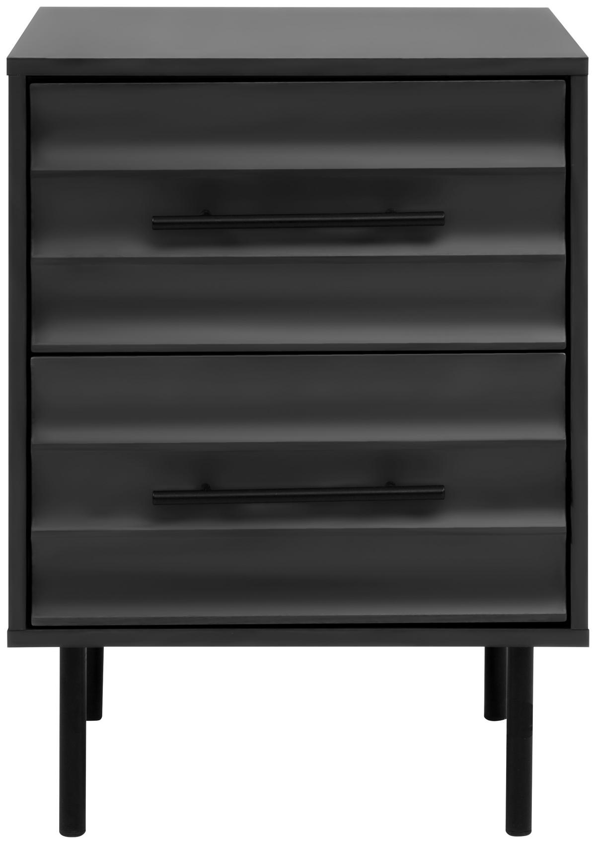 Nachtkästchen Carlton Anthrazit H: 55 Cm - Anthrazit/Schwarz, Trend, Holzwerkstoff (40/55/39cm)