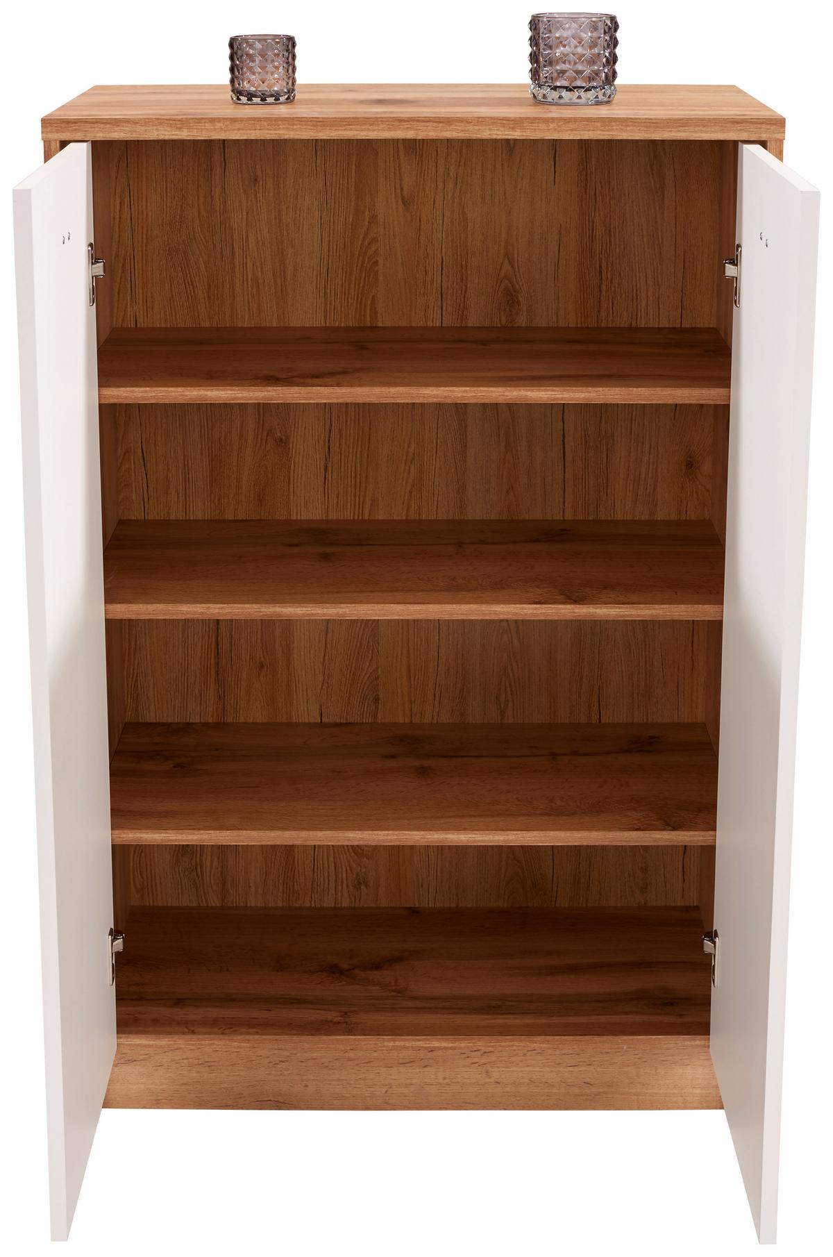 Kommode B 74cm 4-you New, Wotan Eiche Dekor/weiß - Eichefarben/Weiß, MODERN, Holzwerkstoff (74/111,4/34,6cm)