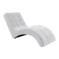 Relaxačné ležadlo LAVANDA, biela, max. 120 kg - čierna/biela, Modern, textil/plast (68/80/167cm) - Mömax