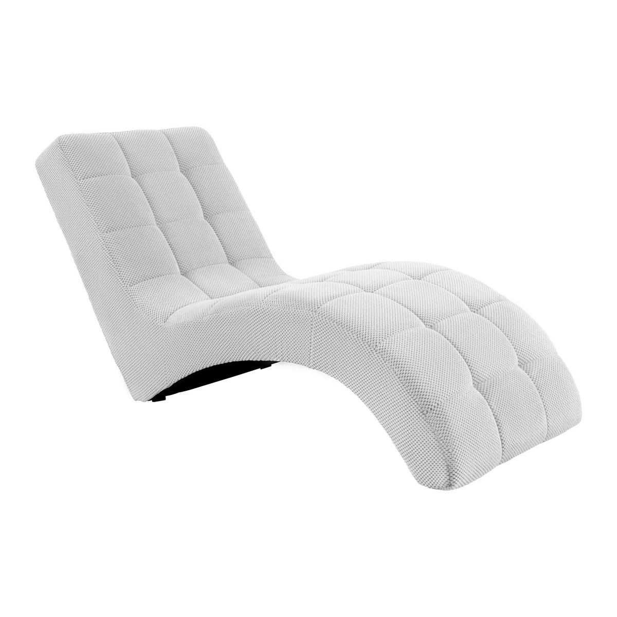 Relaxačné ležadlo LAVANDA, biela, max. 120 kg - čierna/biela, Modern, textil/plast (68/80/167cm) - Mömax