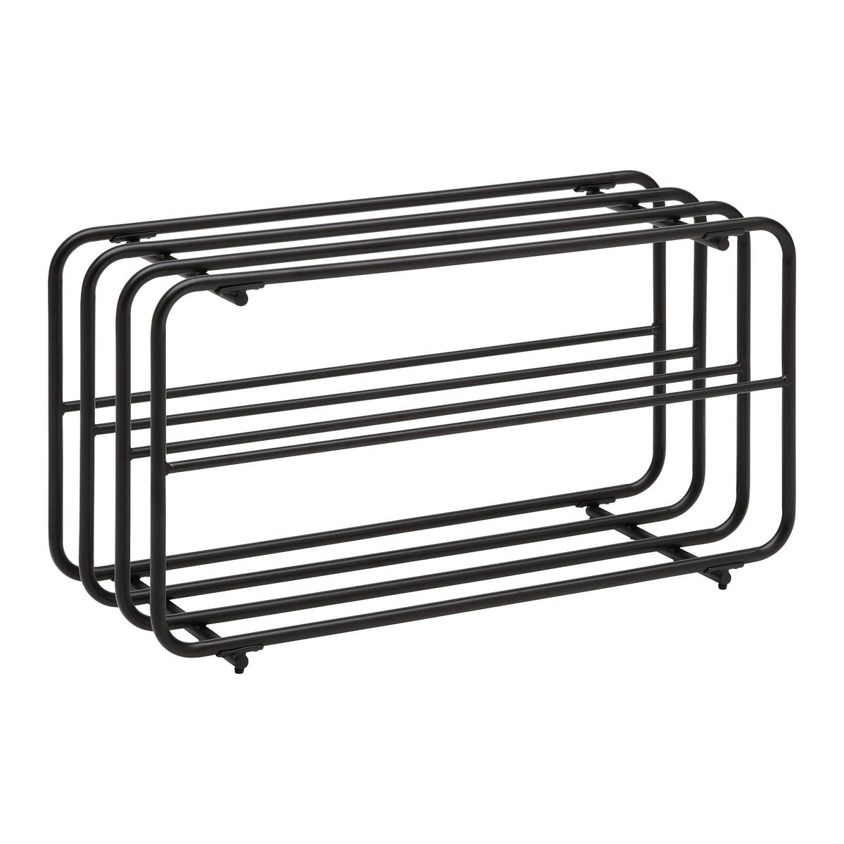 REGÁL NA TOPÁNKY PIPE -EXKLUSIV- - čierna, Modern, kov (80/42/30cm) - Mömax