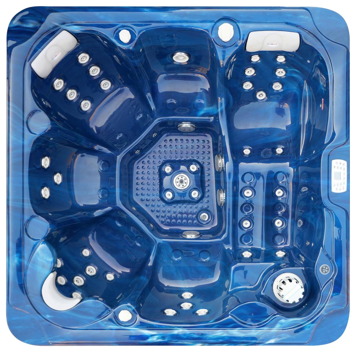 Whirlpool Kunststoff XXL1913 210x210x95 cm - Blau, Basics, Kunststoff (210/95/210cm)