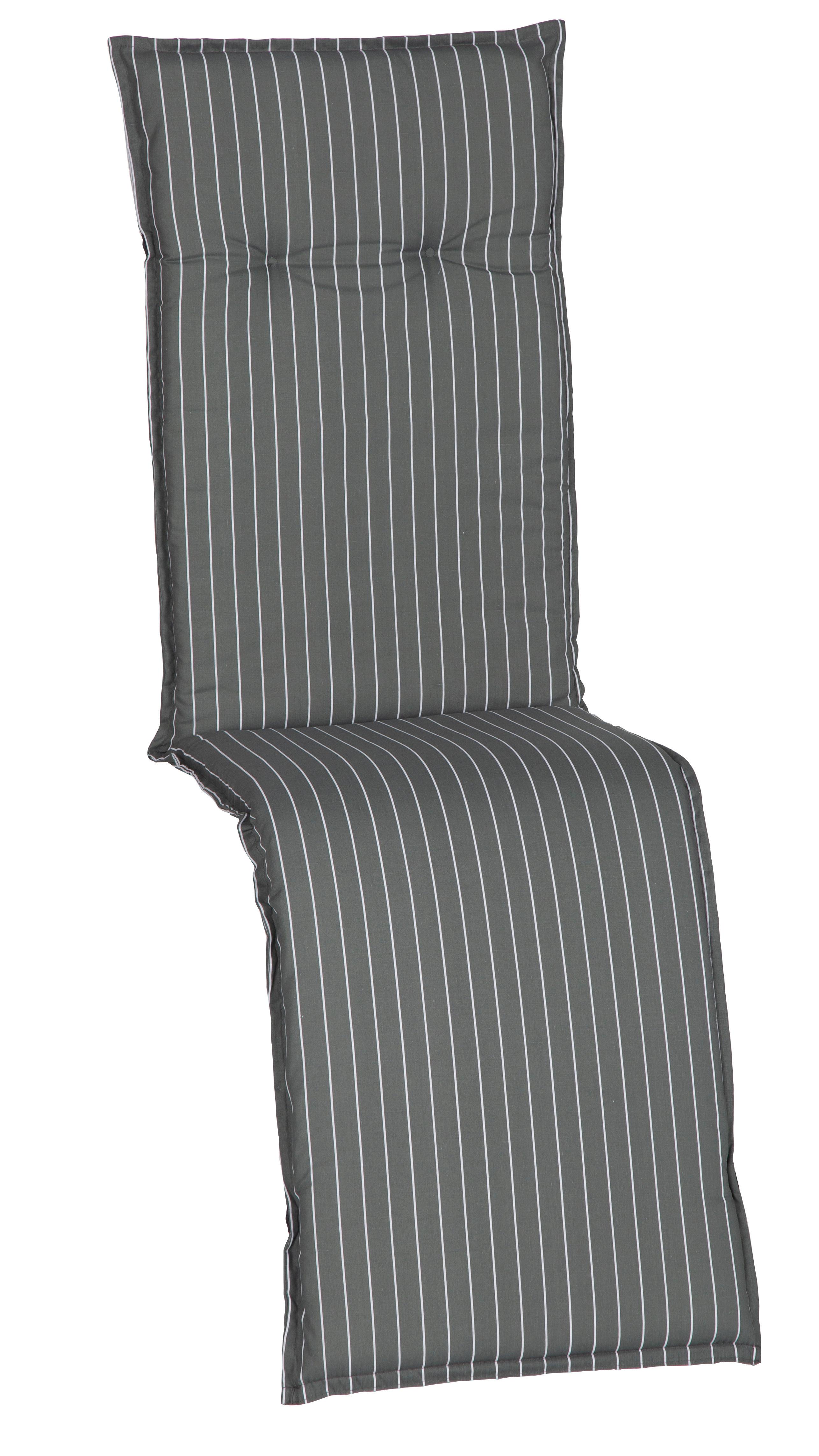 Relaxsesselauflage gestreift in Grau