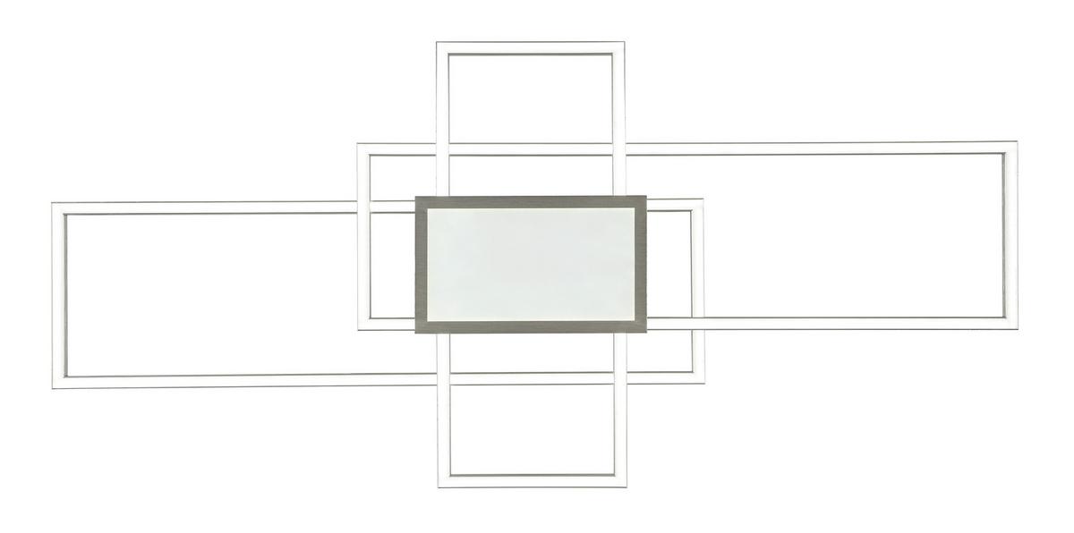LED-Deckenleuchte Christina 50W 7000lm 3000-6000K dimmbar - Alufarben/Nickelfarben, Basics, Kunststoff/Metall (100/45,8/7,3cm) - Luca Bessoni
