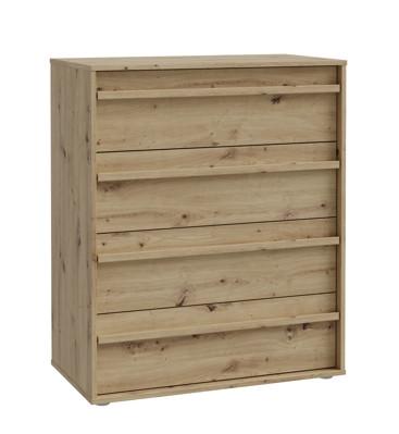 Komoda se 4 zásuvkami, dekor dub Artisan, š: 78,4cm - dub artisan, Moderní, kompozitní dřevo (78,4/94,4/42cm)