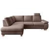 Eckschlafsofa Positano Graubraun S: 206x261 Cm - Wildeiche/Graubraun, MODERN, Textil (206/261cm) - Livetastic